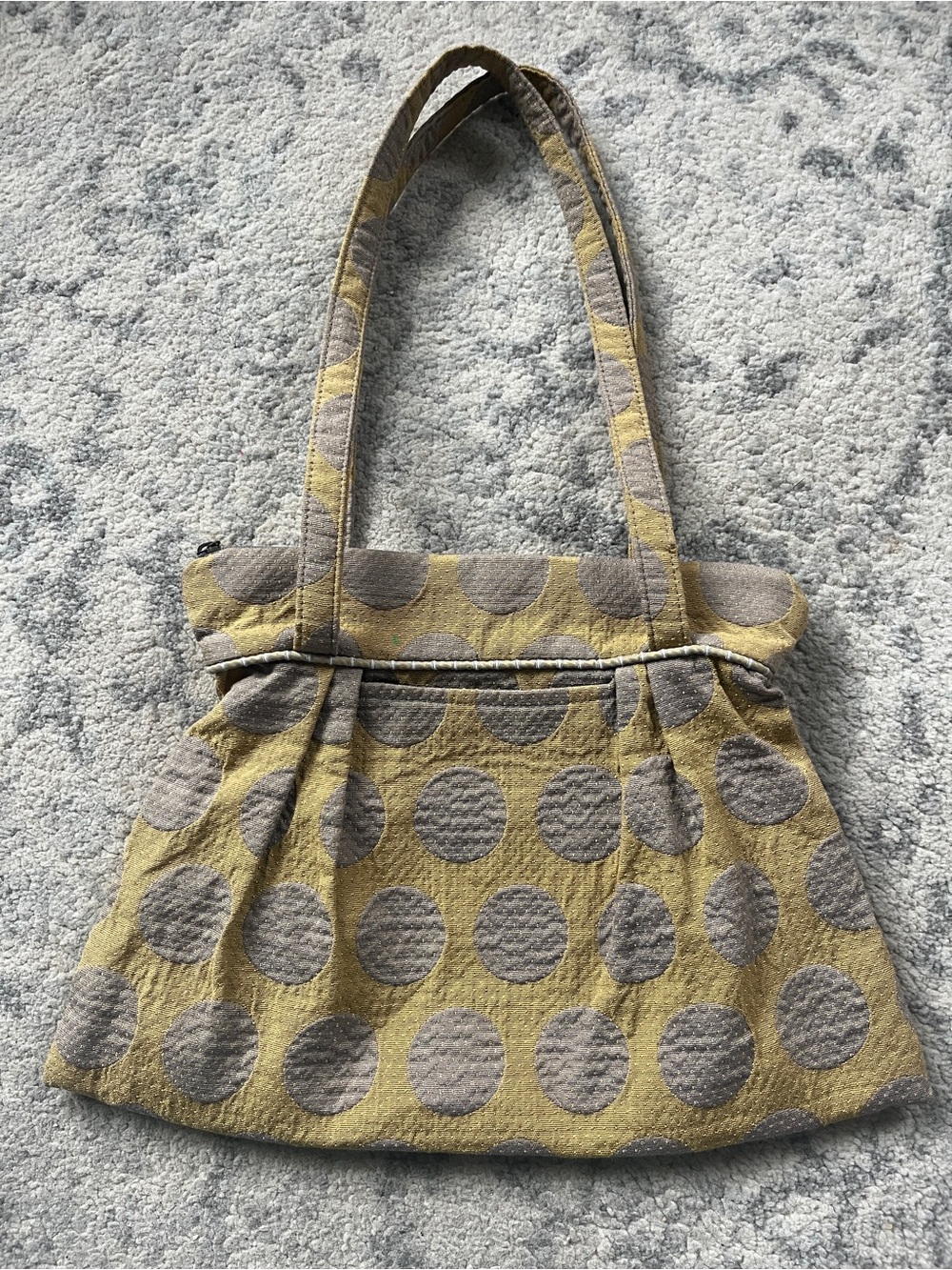 Maruca Handmade Pleated Shoulder Bag  Polka Dot